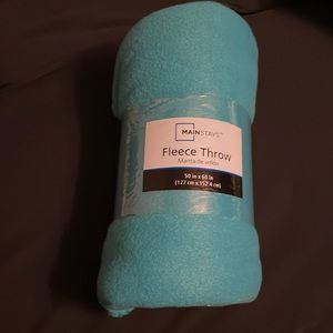 Mainstays Teal Fleece Throw